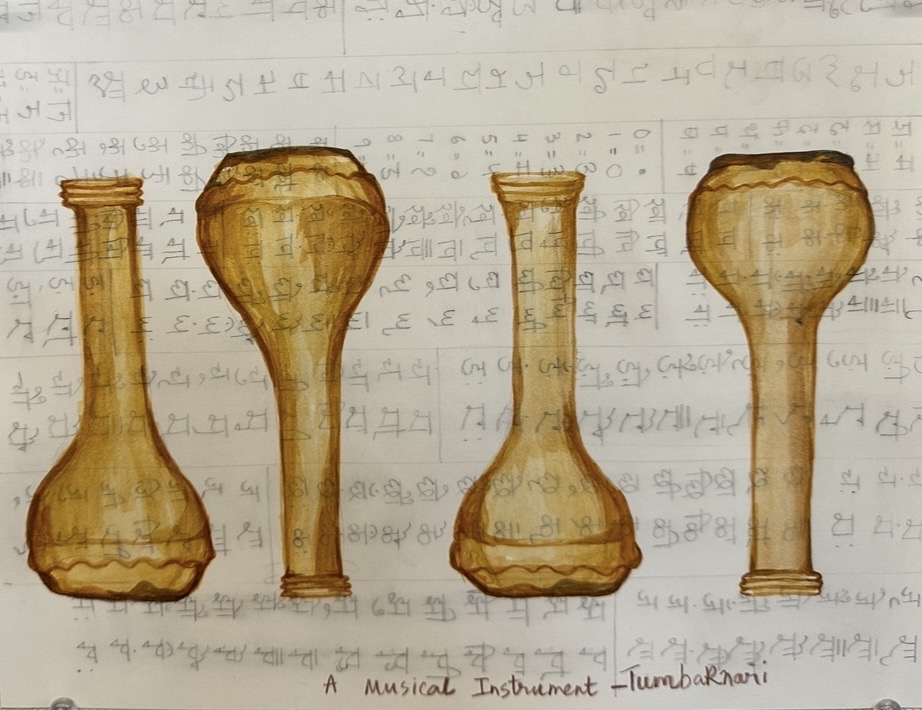 Tumbaknari- A musical instrument made with baked clay and coved with goat or sheep skin.