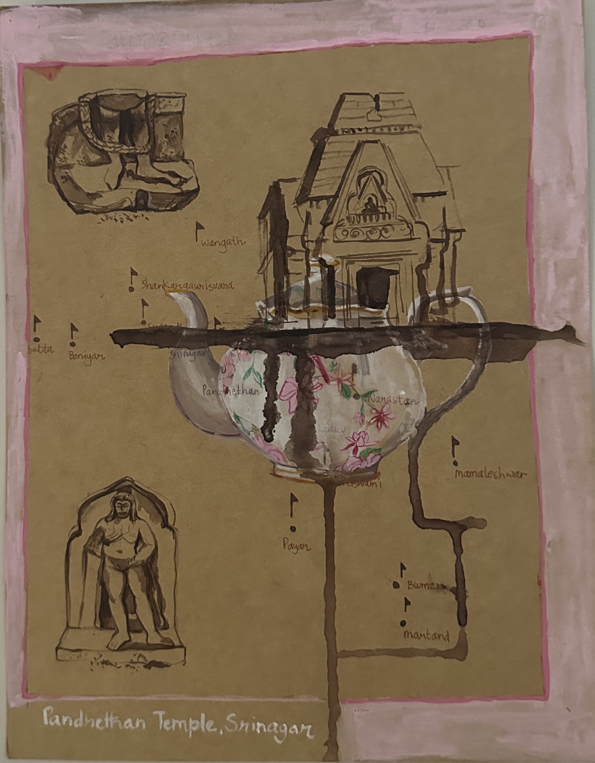 Temple Study-7, Ruins at Pandrethan  